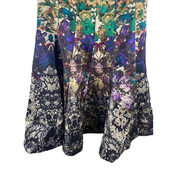 Dressbarn Dress 4 Fit & Flare Floral Print Cocktail Fancy Party Art to Wear - Picture 4 of 9